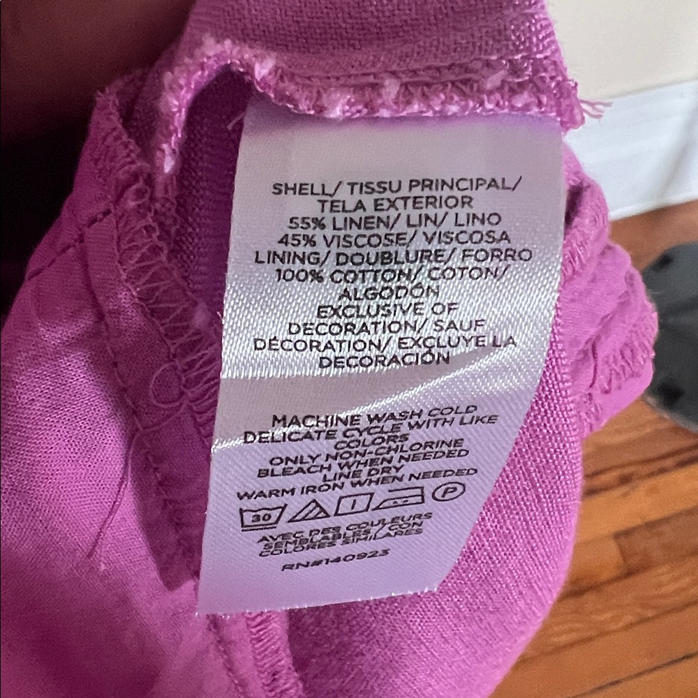 LOFT Orchid Purple Linen-Viscose V-Neck Tunic Dress - Size Large - Picture 11 of 11
